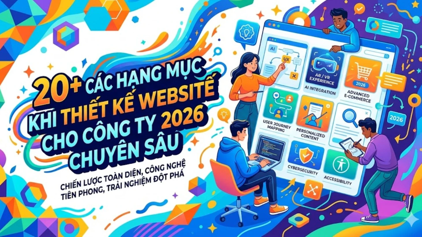 20+ Các hạng mục khi thiết kế website cho công ty 2026 chuyên sâu